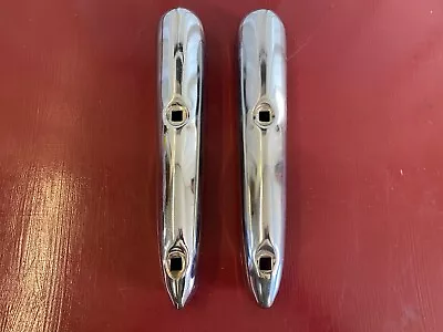 VINTAGE 1940 's 1950 's ACCESSORY CHROME BUMPER GUARD PAIR (2) • $149.99