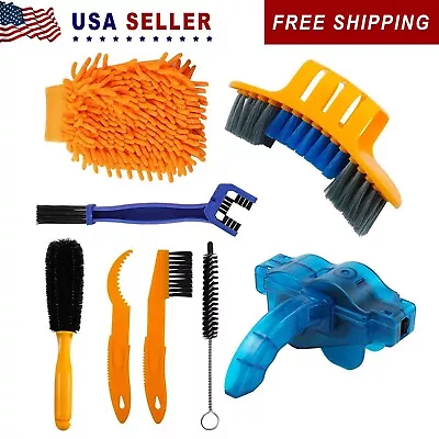 Bike Cleaning Tools Set (8 Pack) Bicycle Clean Brush Kit • $14.99