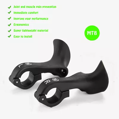 Ergonomic Design Mtb Bicycle Inner Bar Ends MTB Mountain Bike Handlebar Ends • $13.99