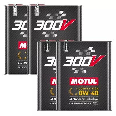 Motul 300V Competition 0W40 100% Synthetic Engine Racing Oil 110857 2L 4 Pack • $124.80