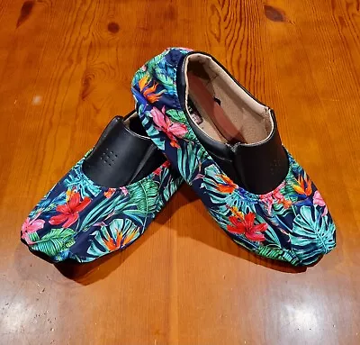 Handmade Bowling Shoe Covers - Tropical Flowers (Large) • $30