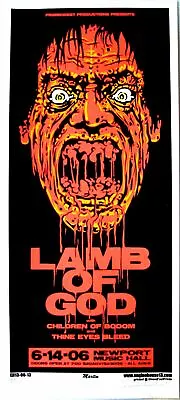 Lamb Of God Concert Poster 2006 Mike Martin • $64.97