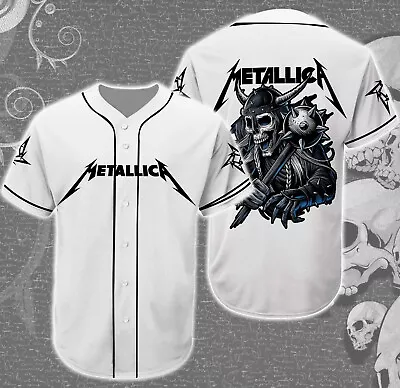 Metallica Metal Rock Band Baseball Jersey 3D Print T-Shirts For Men Women S-5XL • $29.99