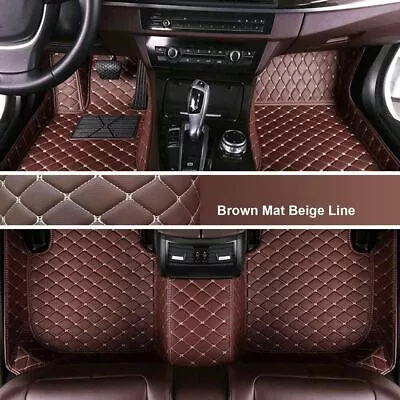  For Dodge Custom Waterproof PU Leather Car Floor Mats Cargo Liner Carpet Mats • $86.99