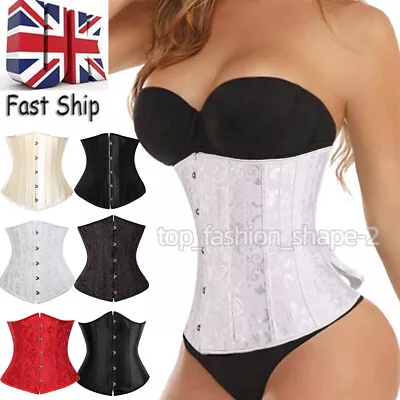 Women Sexy Underbust Corset Basque Waist Training Vintage Bustier Top Plus Size • £7.79