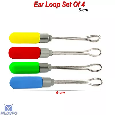 Dermatology Ear Wax Removal Loop Cleaner ENT Earwax Cleaning Curettes Plastic • $8.99