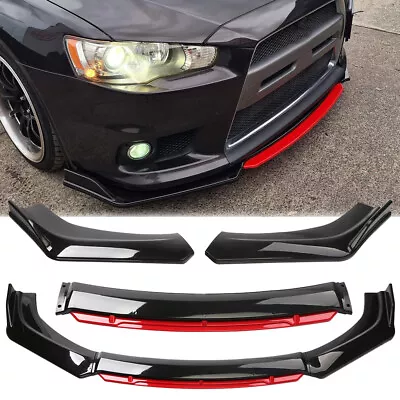 Front Bumper Lip Spoiler Splitter Protector Body Kits For Mitsubishi Lancer EVO • $79.89