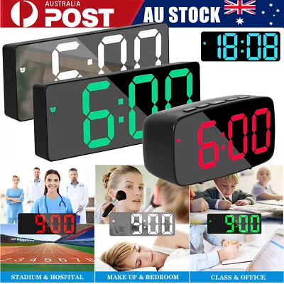 LED Digital Alarm Clock Electronic Snooze Desktop Clock Temperature Home Bedroom • $16.05