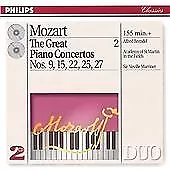 Wolfgang Amadeus Mozart : The Great Piano Concertos CD 2 Discs (1994) • £2.98