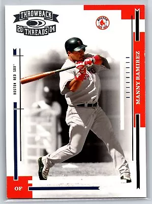 2004 Donruss Throwback Threads Manny Ramirez Boston Red Sox #34 • $1.95