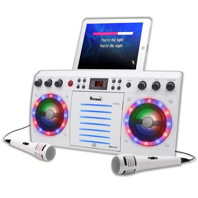 £99.99 • Buy Beatbox Bluetooth Karaoke Machine, PARTY LIGHTS, 240 CDG HITS SONGS, 2 MICS