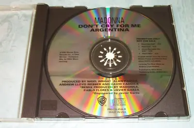 $19.95 • Buy RARE: Don't Cry For Me Argentina By Madonna (Promo CD Single, 1996) VGC