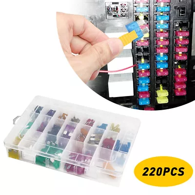 220pcs Car Assortment Fuse Blade Assorted Kit Sets Blade Auto Truck Automotive A • $12.34