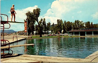 Steamboat Springs CO Swimming Pool Bikini Street View Colorado Postcard A325 • $12.22