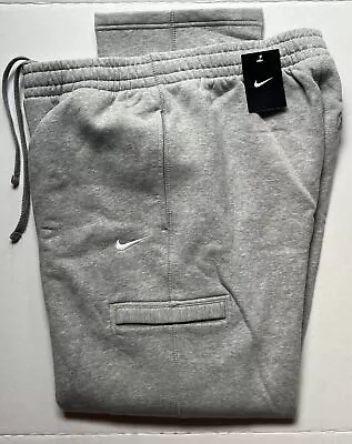 Nike Men’s Gray Fleece Side Pocket Sweat Pants  Size XL Style 487328 NWT • $34.99