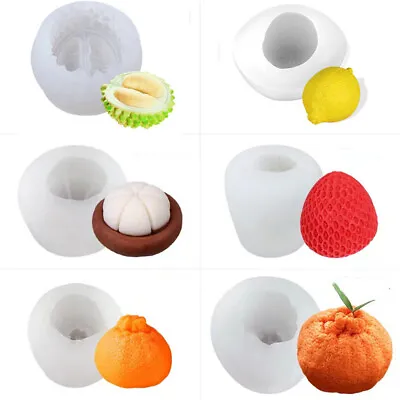 £4.98 • Buy 3D Fruit Candle Silicone Mold DIY Soy Wax Mould Tools Cake Soap Baking Mold