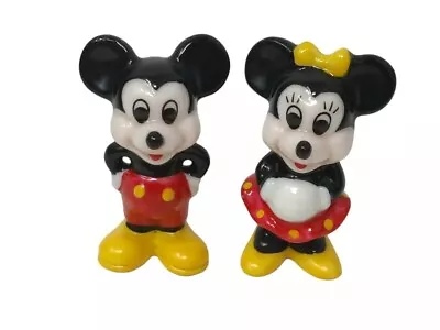 Disney Miniature Mickey And Minnie Mouse Bone China Figurines Made In Taiwan VTG • $12.50