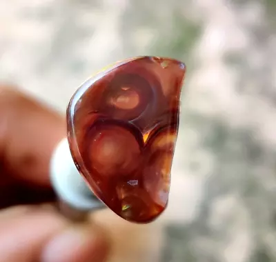 Natural Mexican Fire Agate Freeform Gemstone Polished Cabochon • $18.99