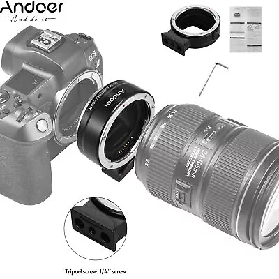 Andoer EF-EOSR Camera Lens Adapter Ring For Canon EF EF-S Lens To EOS R RF Mount • $56.75