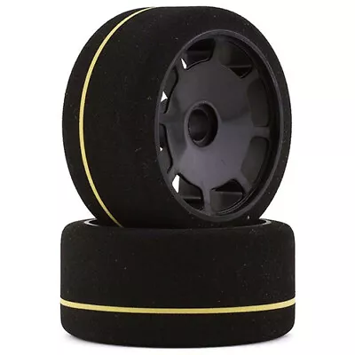 BSR Racing 2pc Spec Front Mounted White Dot Foam Tires W/Black Wheel BXRF1005SP • $29.99