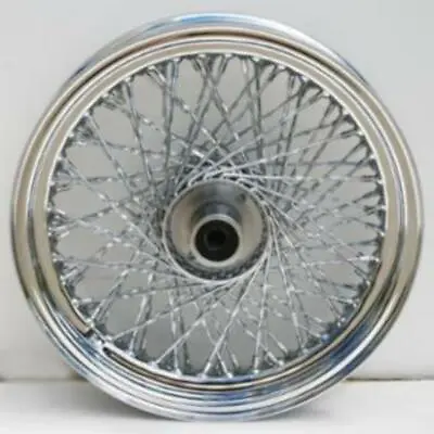 16 X 3 80 Twisted Spoke Chrome Front Wheel Rim Single Disc 84-99 Harley Softail • $219.95