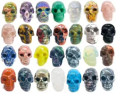 Crystal Skulls In 35+ Healing Crystal Types Large Small Carving • $6