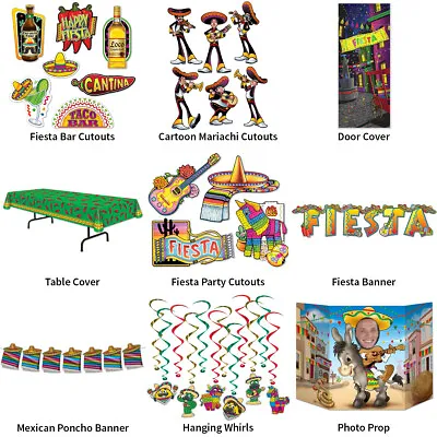 Mexican Fiesta Theme Party Decorations - Partyware Complete Selection • £8.69