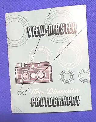 View-Master Three Dimension 3-D Photography Sawyer's Inc 1st Edition 1952 • $10.99