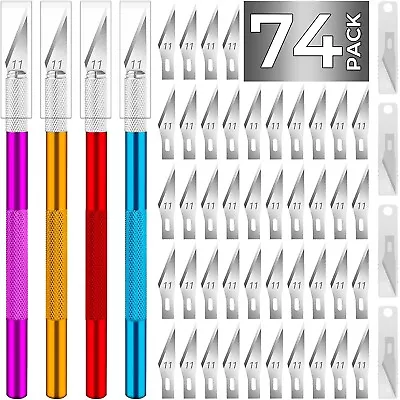 $16.18 • Buy Kit Exacto Knife Set 74 Blade Refill Xacto For Leather Craft Pen Cutter Razor