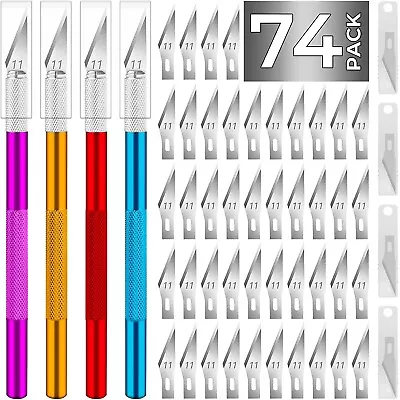 Kit Exacto Knife Set 74 Blade Refill Xacto For Leather Craft Pen Cutter Razor • $16.18