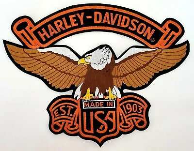 NEW VTG HARLEY-DAVIDSON Patch Eagle Spread Wings Est 1903 Made In USA XXL 12  • $99.99