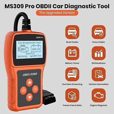 OBD2 Scanner OBD Code Reader Car Check Engine Automotive Fault Diagnostic Tool • £13.19