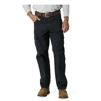 Wrangler Workwear Pants 42x32 Black Men Cargo 7 Pockets Relaxed Fit Durable NEW • $22.77