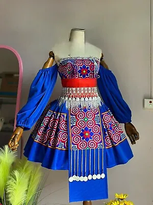 Hmong Dress Traditional Costume Outfit For Women Hill Tribe • $165