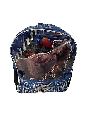 Jurrasic World T Rex Blue Backpack Padded Backpack Dinosaurs Jurassic Park • $10.99