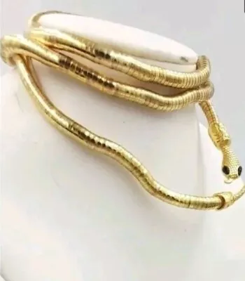 Gold Tone Snake Serpent Asp Choker  Necklace/Bracelet Egyptian Revival 88 Cm BN • £7