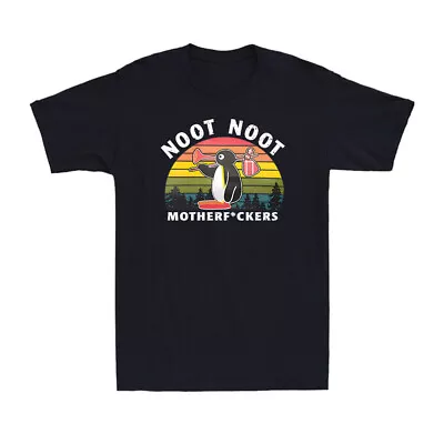 Pingu Noot Noot Motherf*ckers Offensive Rude Funny Joke Men's Cotton T-Shirt • $27.49