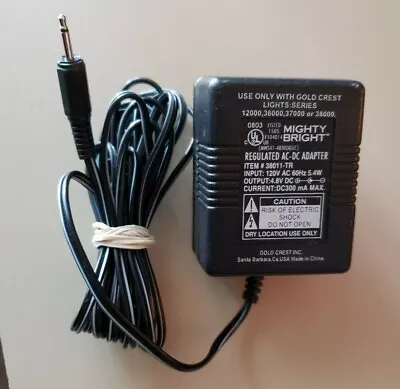 Mighty Bright Regulated AC Adapter Item:  38011-TR 4.8V DC 300mA Power Supply  • $9.99