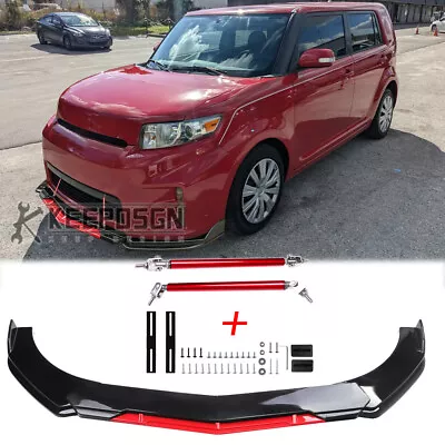 $89.49 • Buy For Toyota Scion XB Trd JDM GLOSSY Front Bumper Lip Splitter Body Kit Parts Rods