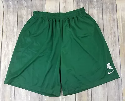 Nike Team Michigan State Spartans Basketball Short Mens Size XXL Green White • $37.99