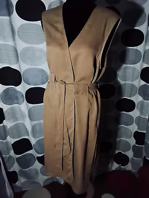 River Island Size 14 Longline Sleeveless Waistcoat Camel VGC • £5.99