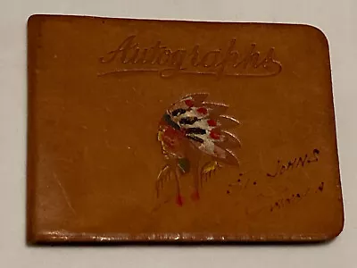 1946 Vintage Leather School Autograph Signature Book St. John's Canada • $13.99