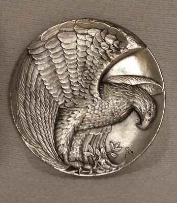 Marcel Jovine 1986 Silvertone Calendar Coin Paperweight Eagle Medal Misprint • $86.95