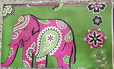 Vera Bradley Retired Cancer Pattern Pink Elephants Limited Edition Silk Scarf • $39