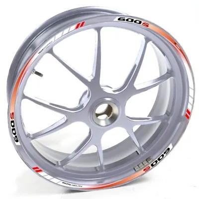 UKEN Sticker Wheel Rim Honda Silver CBF 600 S 600S 600-S Red White Strip Tape Vi • £23.99