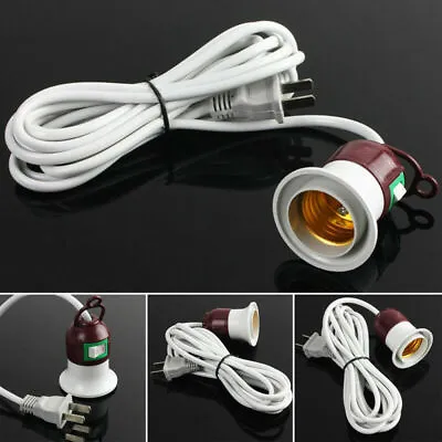3M E27 Screw Cap Socket Light Lamp Bulb Holder Switch Power Cable Cords Home DIY • $3.47