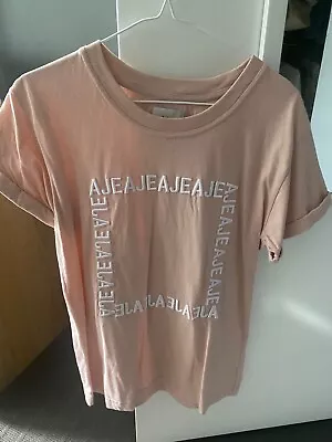 AJE Women's T-shirt XXS - Blush Pink With Signature AJE Logo • $47