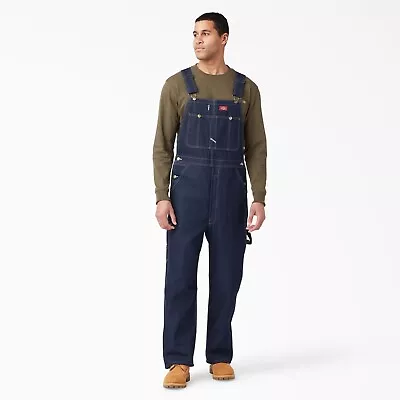 Dickies Overalls Coveralls Mens 34x36 Blue Denim Bib Carpenter Workwear • $39.99