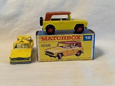 Matchbox Lesney # 18 Field Car With  Box & One For Restoration • $11.99