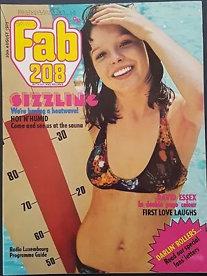 Fab 208 Magazine 30 August 1975 - David Essex Bay City Rollers David Cassidy • £12.80